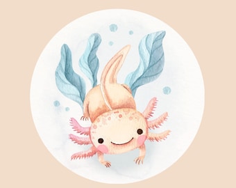 Axolotl strijkpatch gepersonaliseerd
