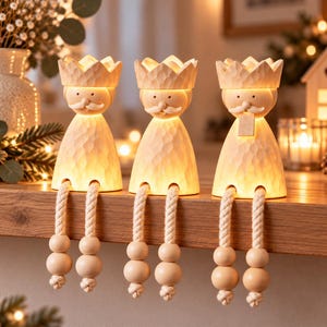 Shelf sitter set 3 wise men 3D file balloon light string lights lamp decoration 3mf Nativity scene