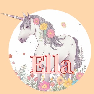 Aufkleber Sticker Schultüte Einhorn Pferd Pony Mädchen personalisiert