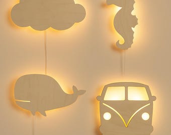Lasercut Datei Kinder Lampe 40 x BUNDLE  - lamp SVG cuting file Laser cut file Wandlampe Schlummerlicht Lampen