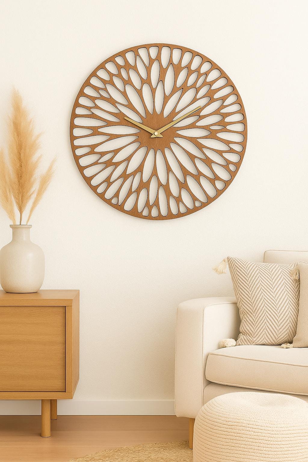 Clock Wall Clock SVG Set Bundle Design Boho Vintage Lasercut Laser File ...