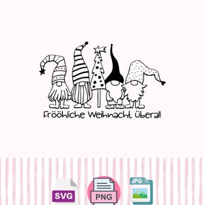 Archivo de trazador gnomo Navidad Cricut SVG