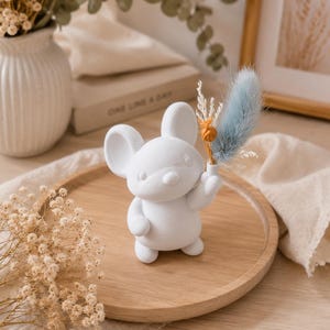 3D file mouse vase STL flower pot decoration gift