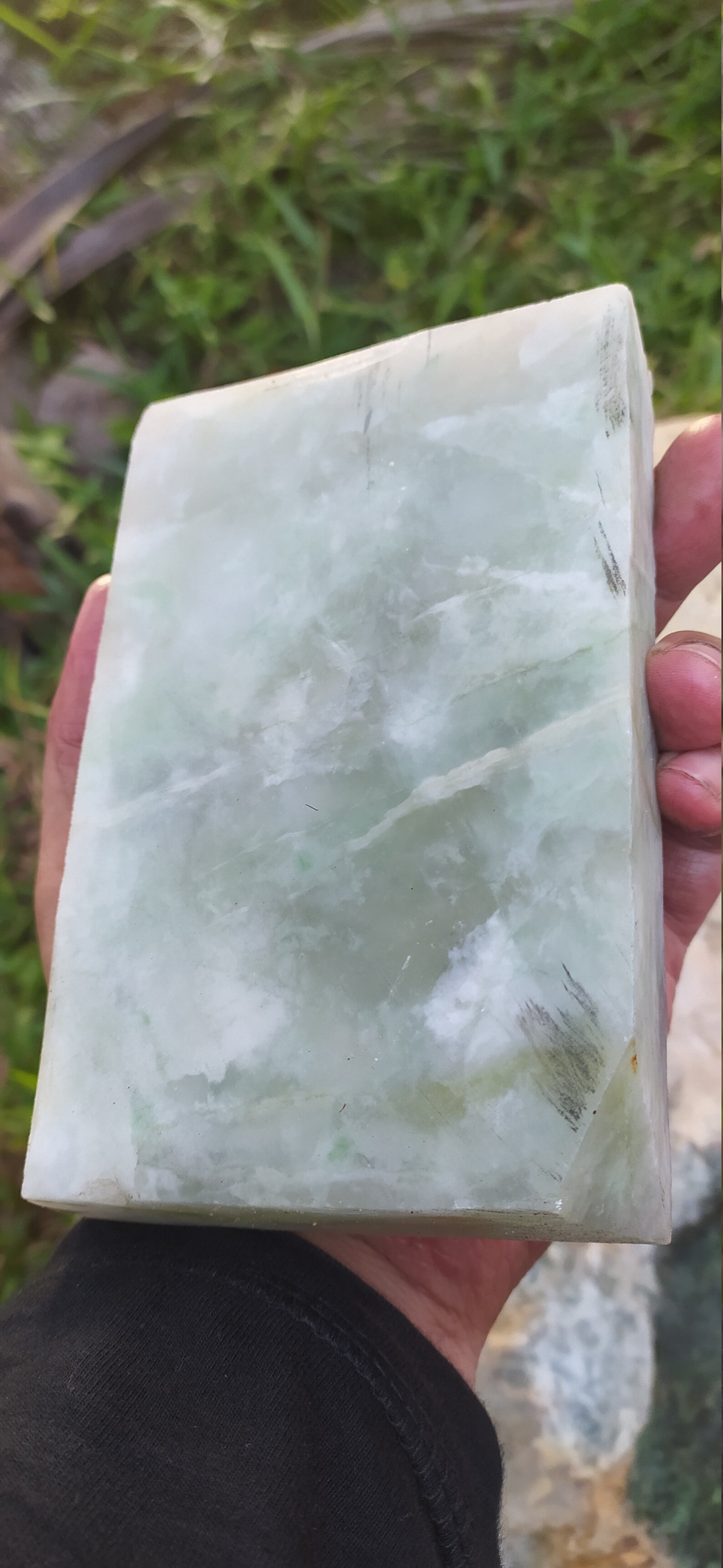 Jadeite slab jadeite jade white jade Natural Indonesian Etsy