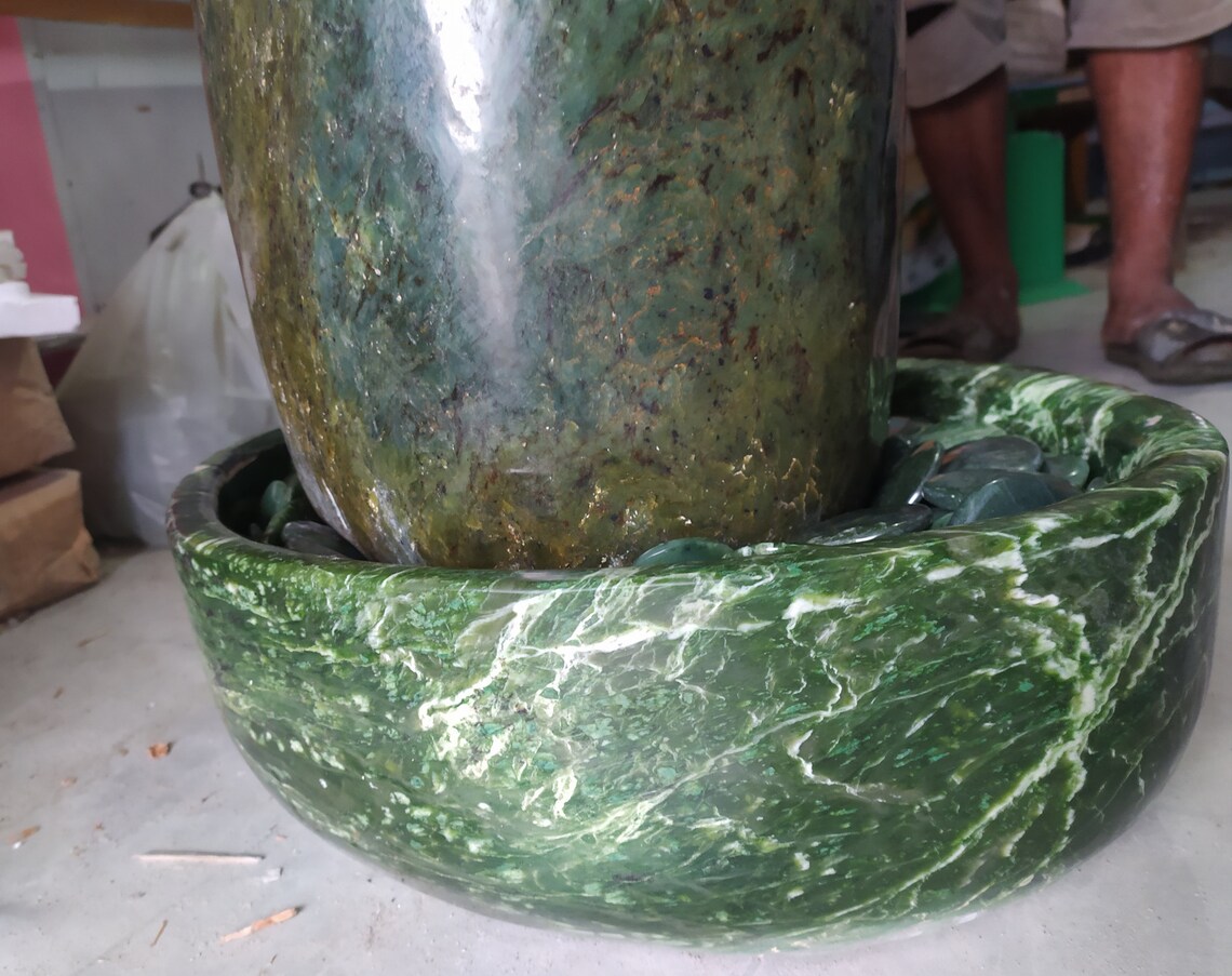 Art Stone Fountain Jade Fountain Natural Indonesian Jade Etsy Australia