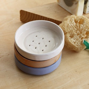 Handcrafted Ceramic Soap Dish: Draining Pottery Soap Holder