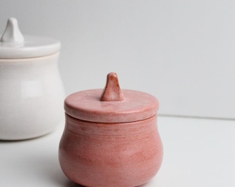 Handmade Ceramic Box with Lid: Boho Jewelry Storage