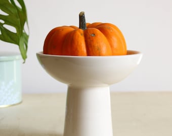 Handmade Ceramic Pedestal Bowl: Footed Fruit Display