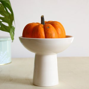 Handmade Ceramic Pedestal Bowl: Footed Fruit Display