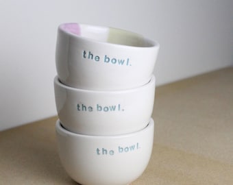 Handmade Ceramic Snack Bowl: Watercolor Glaze Pottery