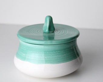 Witch's Cauldron Ceramic Box with Lid: Boho Pottery Jewelry Box