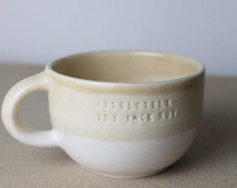 Personalized Ceramic Cup 8oz - Pottery Name Cup - Customized Pottery Gift - Engraved Mug