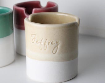 Custom Ceramic Brush Water Cup: Handmade Artist Painting Accessory