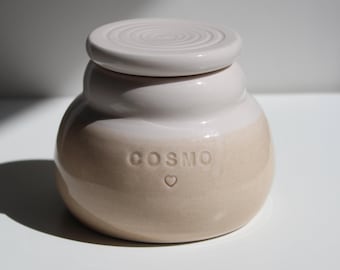 Personalized Ceramic Pet Urn | Custom Dog Cat Memorial Keepsake Ashes Urn