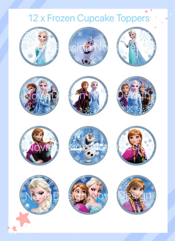 printable frozen cupcake toppers digital download frozen etsy hong kong
