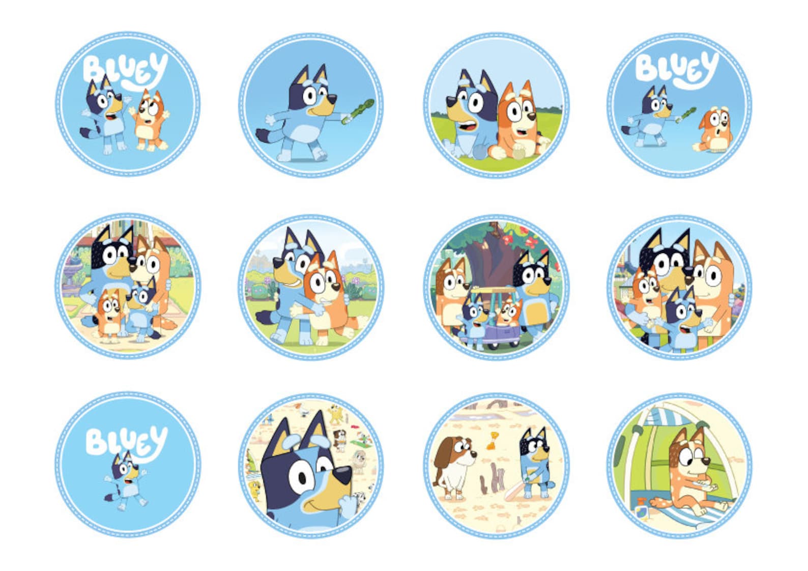 Printable Bluey Cupcake Toppers Printable Word Searches