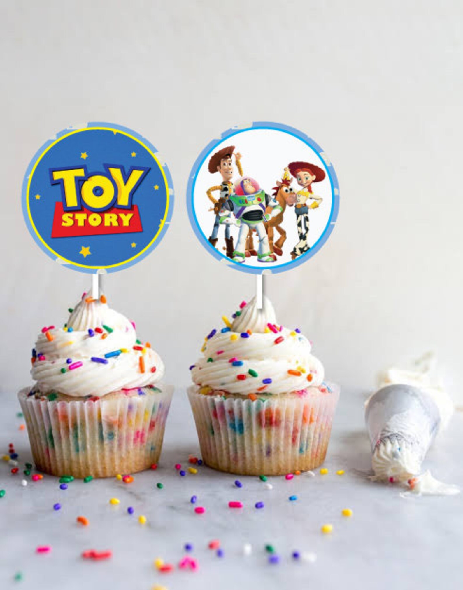 Printable Toy Story Cupcake Toppers: Toy Story, Cupcake Toppers, Toy ...