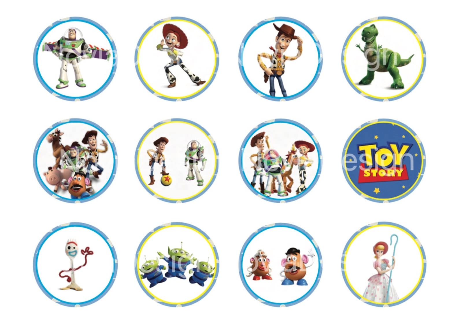 Printable Toy Story Cupcake Toppers Toy Story, Cupcake Toppers, Toy