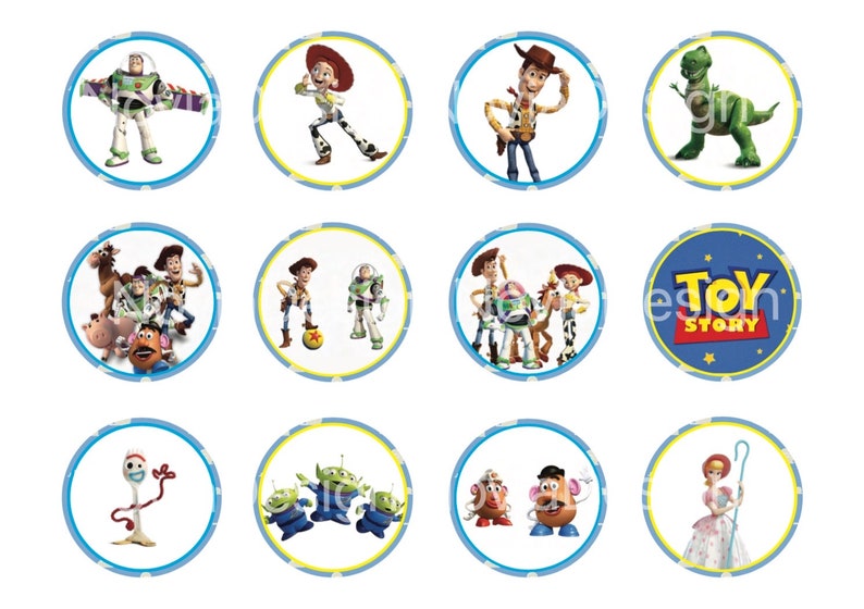 Printable Toy Story Cupcake Toppers: Toy Story, Cupcake Toppers, Toy ...