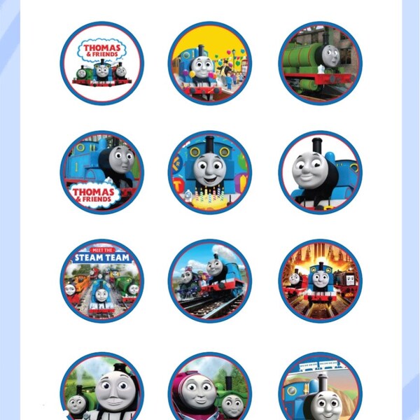 Printable Thomas & Friends Cupcake Toppers: Cupcake picks, stickers