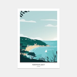 Fermain Bay Print, Guernsey Art Print, Print, Travel, Channel Islands, Gift, Poster, Artwork, Decor, Made in the UK