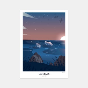 Les Etacs Print, Alderney Art Print, Gannet Rock, Print, Travel, Channel Islands, Poster, Artwork, Decor, Made in the UK