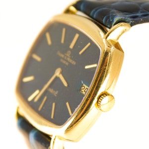 Baume Mercier 18k Yellow Gold Mens Watch Leather Automatic sapphire Crystal BHs