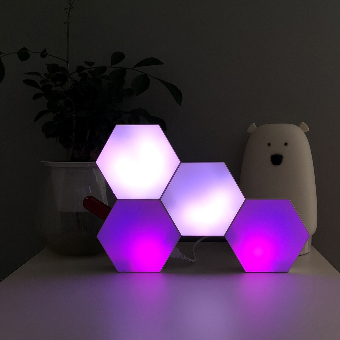 Color Changing Wall LED Light Blocks DIY Geometric Assembly Etsy