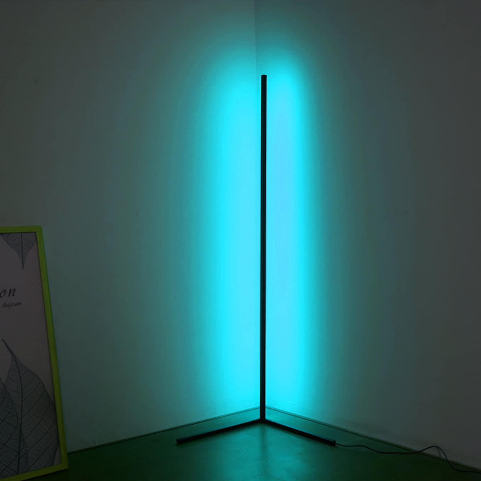 Color Changing Minimalist LED Corner Floor Lamp Etsy