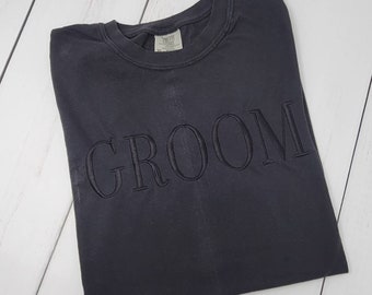 Groom T-Shirt, Husband Tee, Wedding Gift, Honeymoon Shirt ,Gifts for Husband, Honeymoon Gift,Embroidered Groom T-Shirt, Bachelor Party Shirt