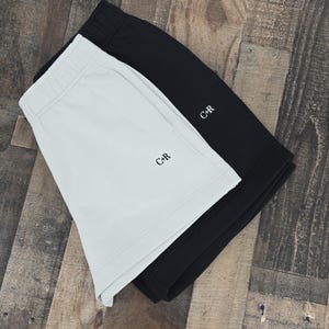 Personalized Embroidered Sweatshorts, Custom Couples Anniversary Gift