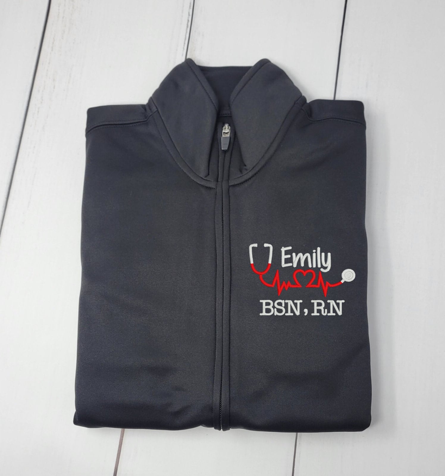 Fleece Lined Scrub Jacket Etsy