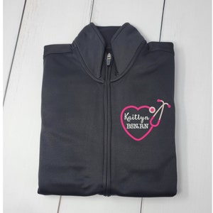 Fleece lined scrub jacket best sale