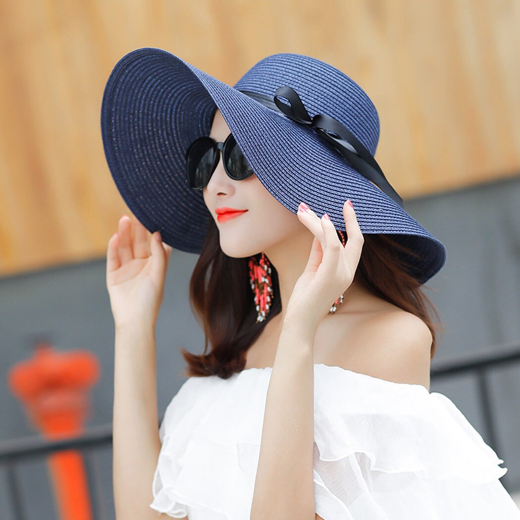 Floppy Beach Hat Straw Sun Hat Bridal Hats Bachelorette | Etsy
