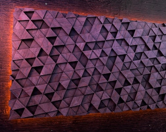 Geometric Triangle Wall Panels - CNC-Ready 3D Model STL Files