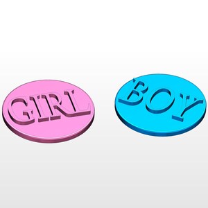 Gender Reveal Games - Gender Reveal SVG, Stl Dateien. Gender reveal guess - guess who, gender roles. Team Boy, Team Girl Stl Datei 3D Druck