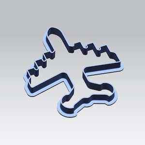 Airplane gifts stl file 3d printing. Airplane 3d print file, mini cookie cutters. Aircraft funny cookie cutter. 3d printer files