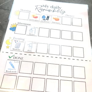 Responsibility Chores Charts POINT-BASED Printables PDF for Kids and ...