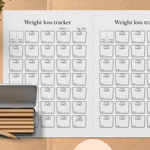 Weight Loss Tracker Scale-shaped A4, A5, Letter Printables PDF ...