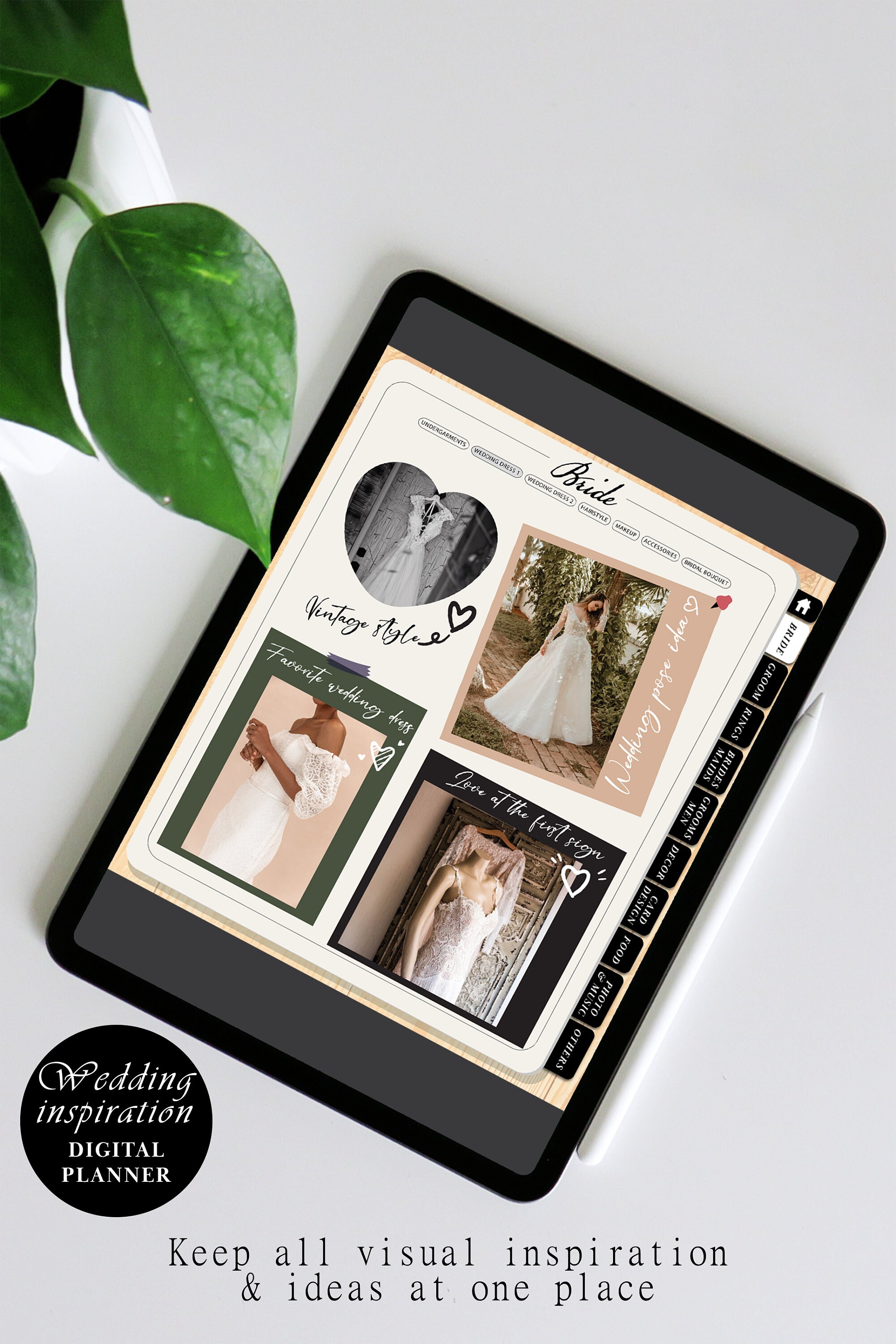 Wedding Inspiration iPad Digital Planner All-in-one Visual - Etsy