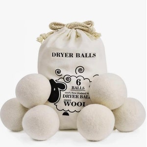  Fluff Ewes Premium Handmade New Zealand Reusable Wool Dryer  Balls for Laundry & Baby + Ewe Dew Home Fragrance Aromatherapy Dryer Ball  Essential Oil Blend, 2 Pack, Marble 3 Pack +
