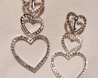 Heart Clip Earrings - Etsy