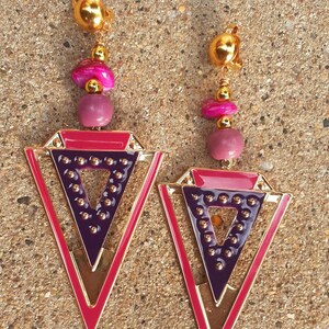 Handmade Boho Chic  Dangle Earrings