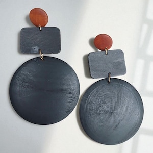 Custom geometric shapes Handmade Clip On Earrings