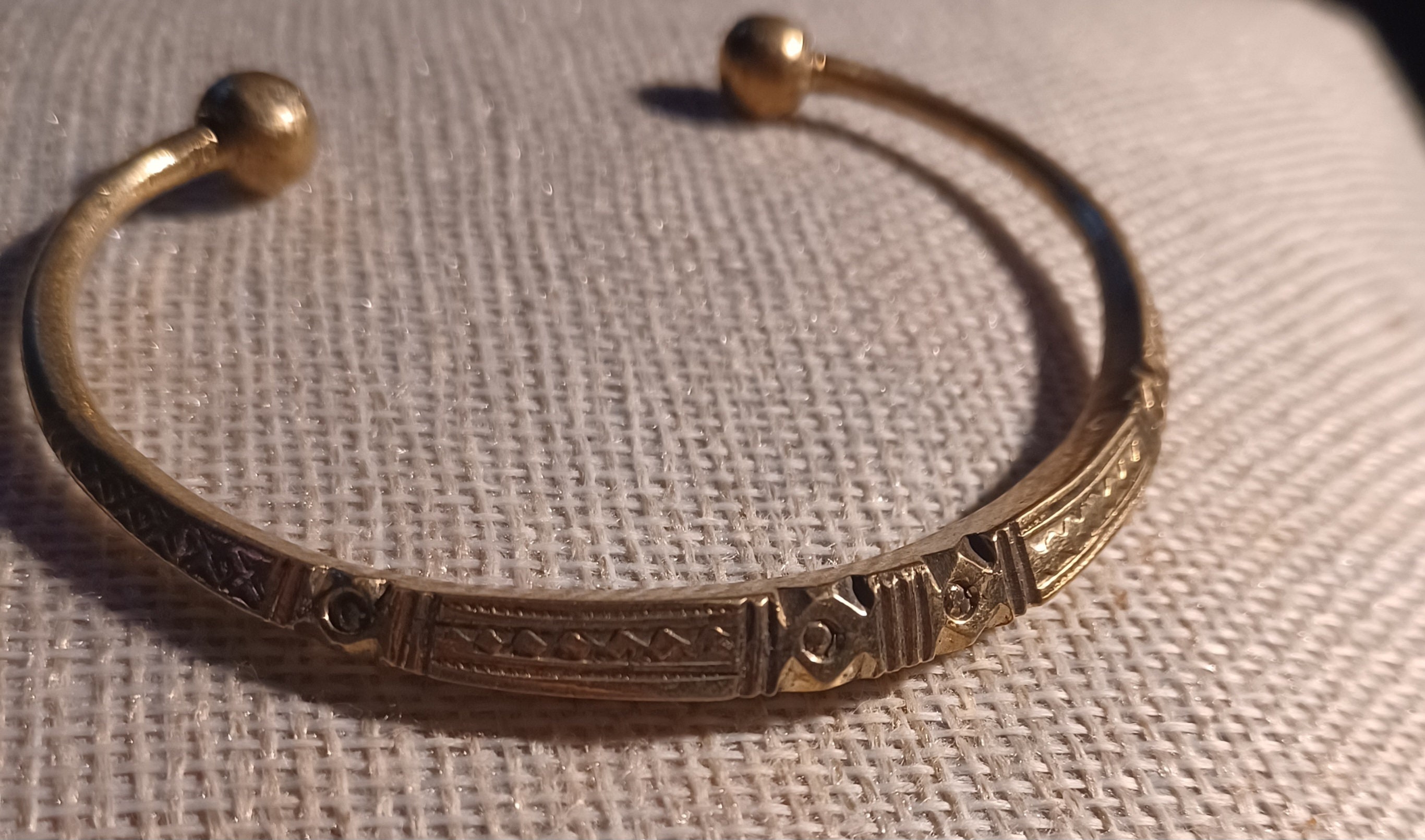 世界有名な Mens Vintage Brass Tribe Tuareg Brass Carved African その他