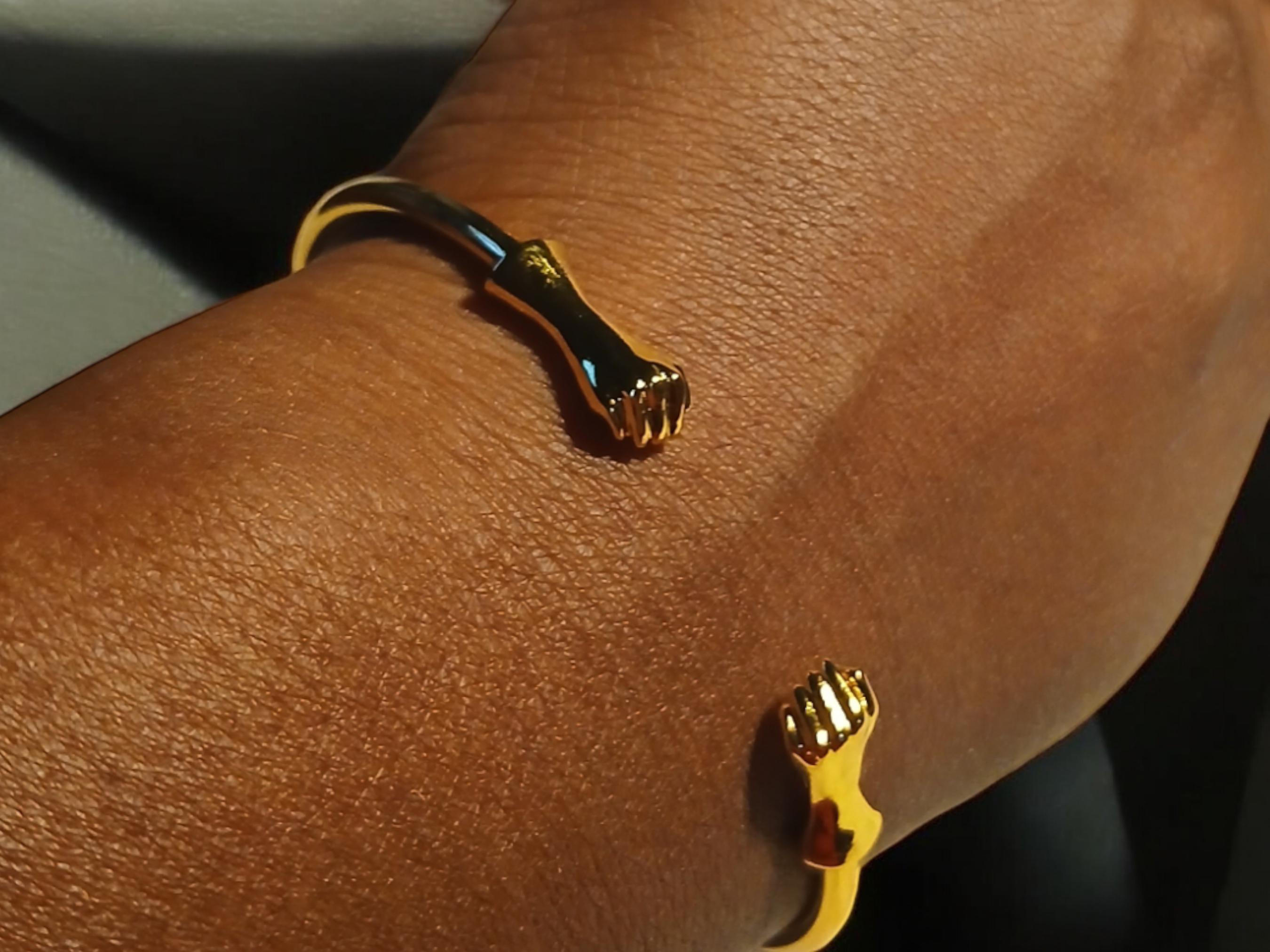 African Black fist Alloy metal Bracelet