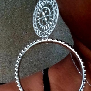 Extra Large Handmade Boho Hoop Clip On Earrings