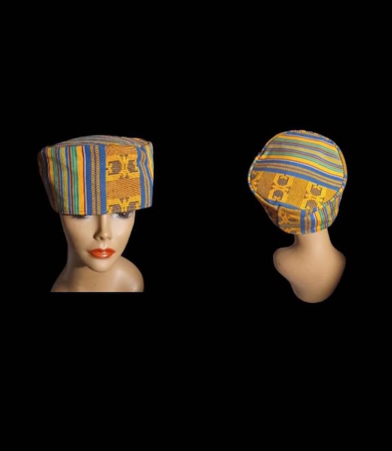 Vintage Handmade authentic kente kufi 1980s - image 1