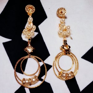 Handmade Faux Pearl  Clip On Earrings