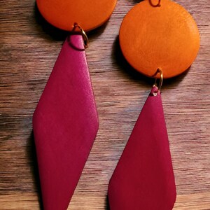 Custom geometric shapes Handmade Clip On Earrings